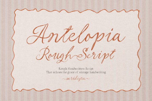 Antelopia: A Vintage Script Font for Digital Branding