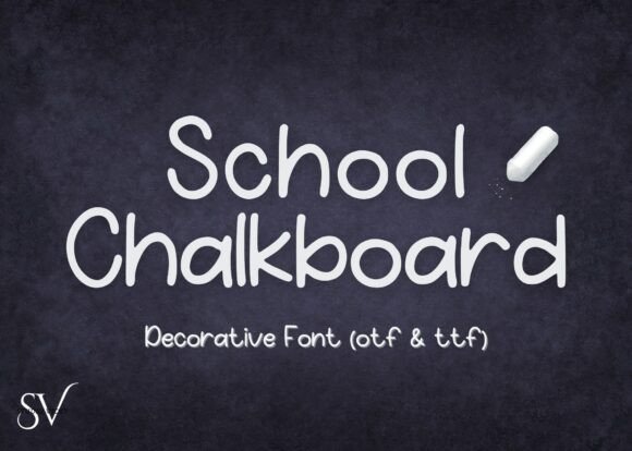 Discover the Charm of School Chalkboard: A Versatile Script Font for Editorial Design