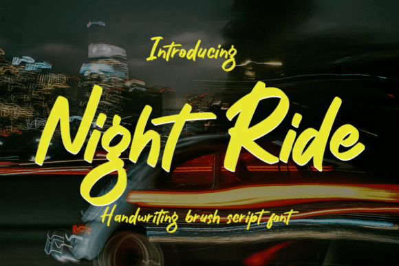 Night Ride Font Review: A Script Amp for Dynamic Campaigns