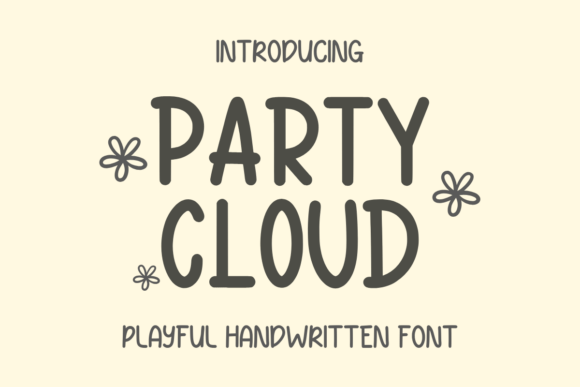 Party Cloud: A Playful Handwritten Font for Creative Projects