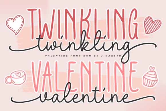 Twinkling Valentine Duo: A Font for Love and Branding